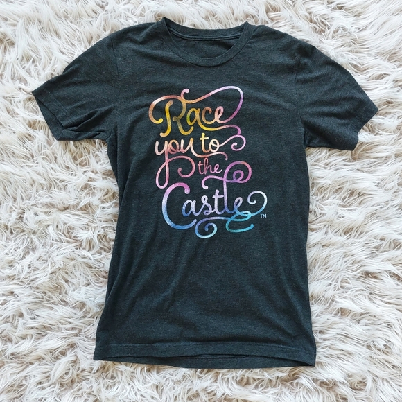 Raw Threads Disney Race You To The Castle Gray Shirt - Picture 1 of 4